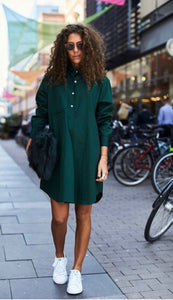 STACEY button shirt dress