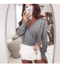 THELMA long sleeve knitted top