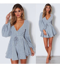 LAVERNE v neck short dress