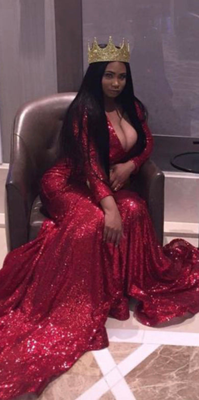 CHARLENE sequin prom dress