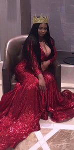 CHARLENE sequin prom dress
