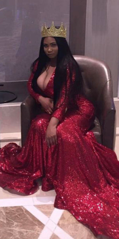 CHARLENE sequin prom dress