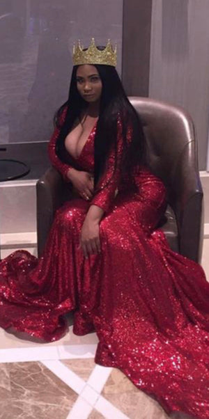 CHARLENE sequin prom dress