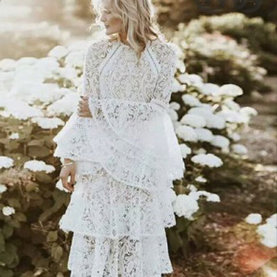 MABLE flare lace dress
