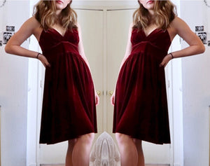 red velvet Beading dress