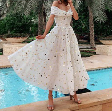 CLAUDIA off shoulder beauty dress