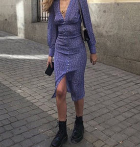 CASANDRA button floral dress