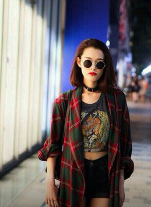 Long Sleeve Plaid Shirt