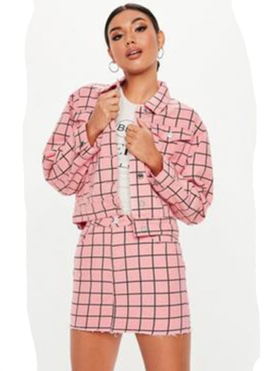 NELLA plaid two piece set