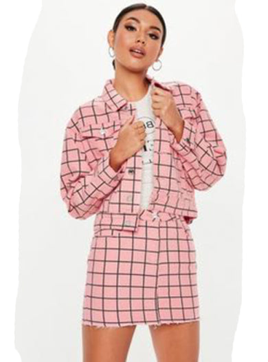 NELLA plaid two piece set