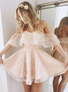 A line lace homecoming dress